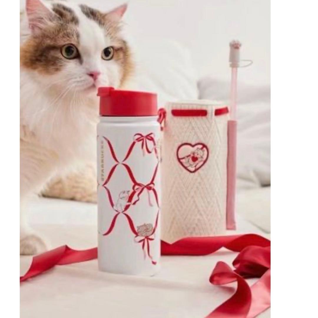 Starbucks 海外 中国限定スタバ ネコ タンブラー 水筒 - メルカリ