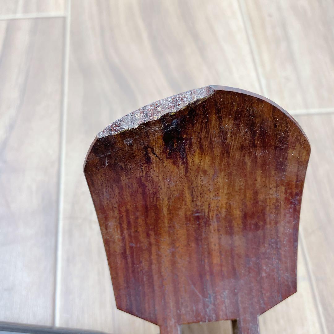 細棹 三味線 犬皮 平溝 丸打胴　花梨材