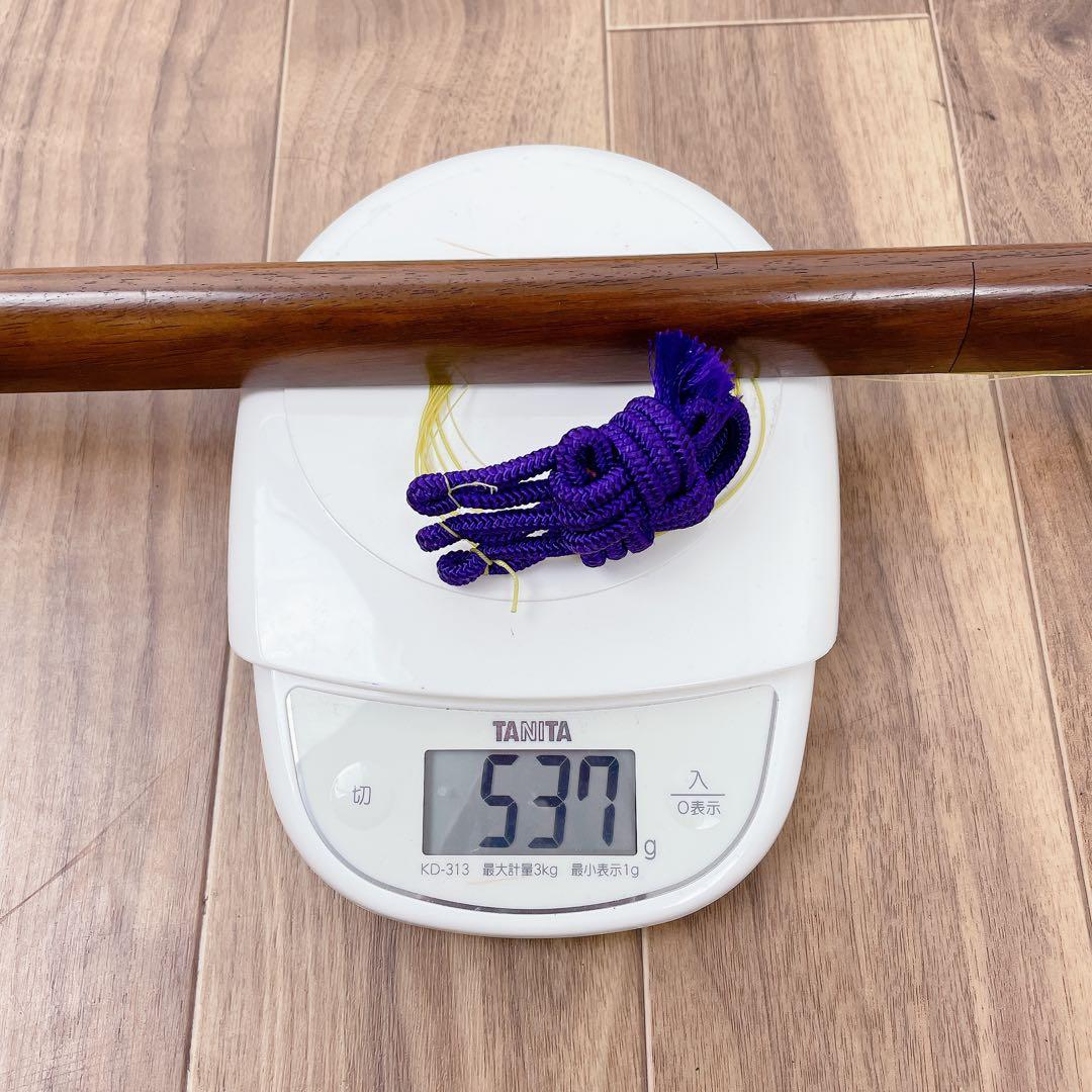 細棹 三味線 犬皮 平溝 丸打胴　花梨材