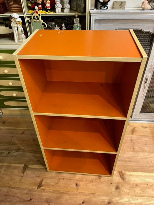 オレンジ カラーボックス 昭和レトロ レトロポップ インテリア 当時物