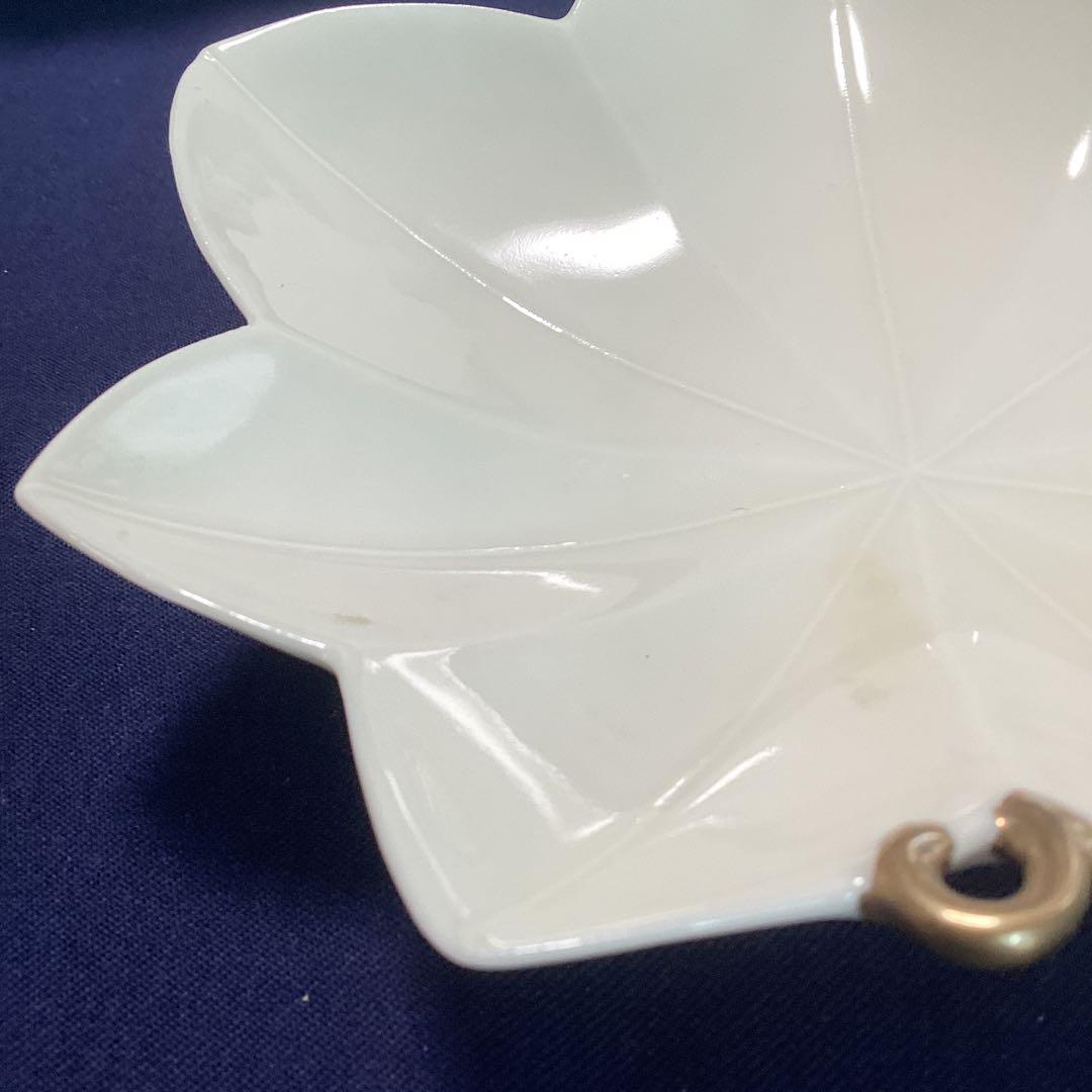 tama　　白釉紅葉型向付9客　　新品未使用