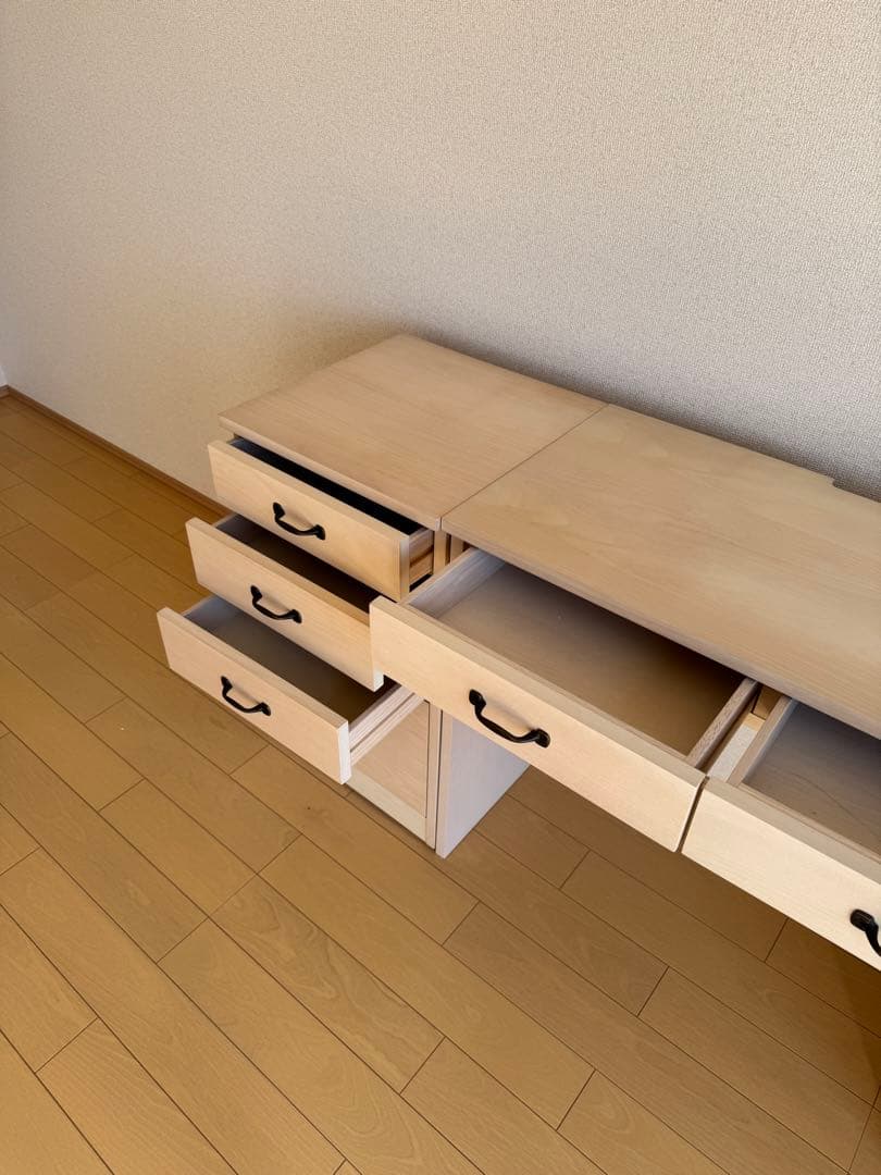 今週値引◾️木製デスクサイド引き出し付き 右側、左側と変えられる。