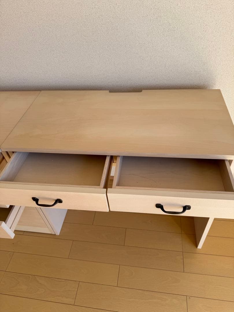 今週値引◾️木製デスクサイド引き出し付き 右側、左側と変えられる。