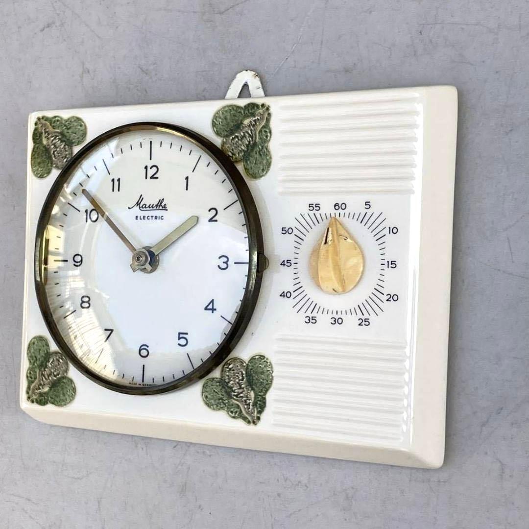 ⚫︎メンテナンス品⚫︎ドイツ ヴィンテージ 陶器 クロック タイマー付 掛け時計