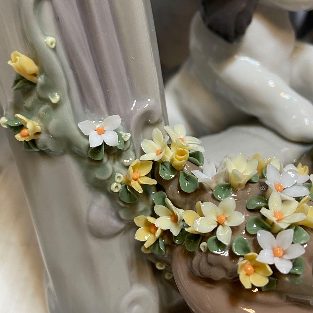 LLADRO リヤドロ⭐️可愛いながめ　置物　陶器　ガラスケース付き