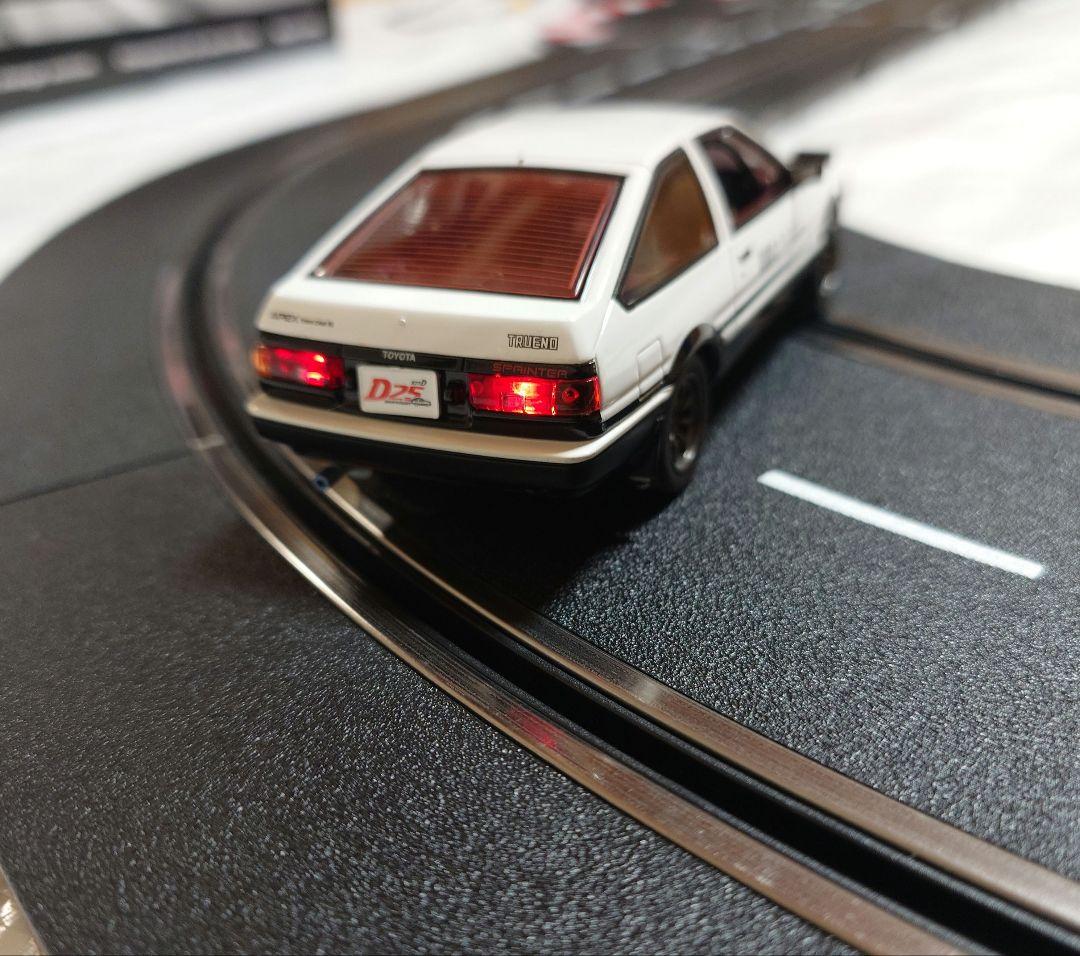 カレラデジタル①頭文字DスロットカーAE86②レーンチェンジオーバル