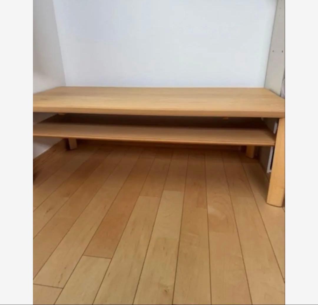カリモク 棚付き リビング ローテーブル 定価15万