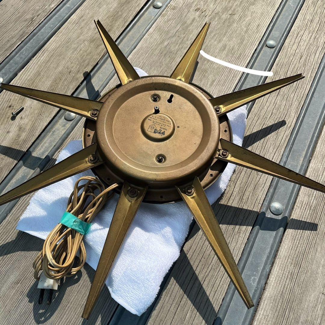 1950〜1960 UNITED Sunburst Clock 50s 60s