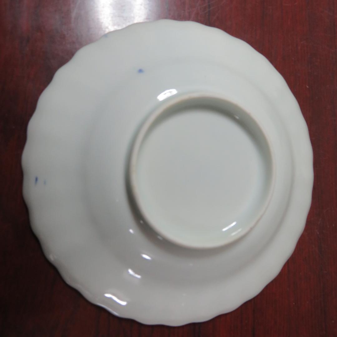 小皿 5枚 白磁器 染付 花形 菊型 花弁縁 古伊万里 江戸 明治 - メルカリ