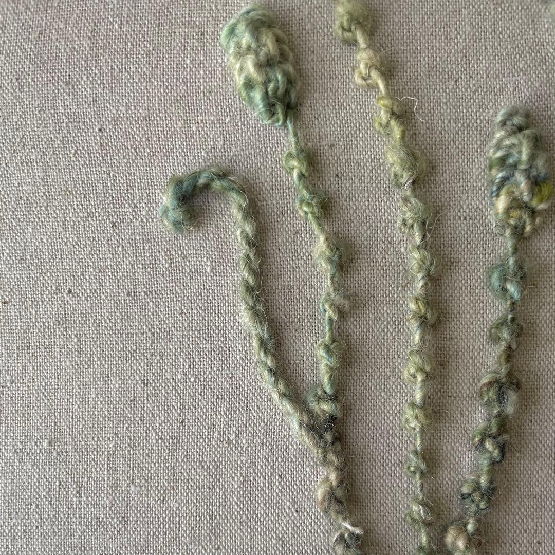 【一点もの】『手紡ぎ糸のお花. j'』手刺繍ファブリックパネル