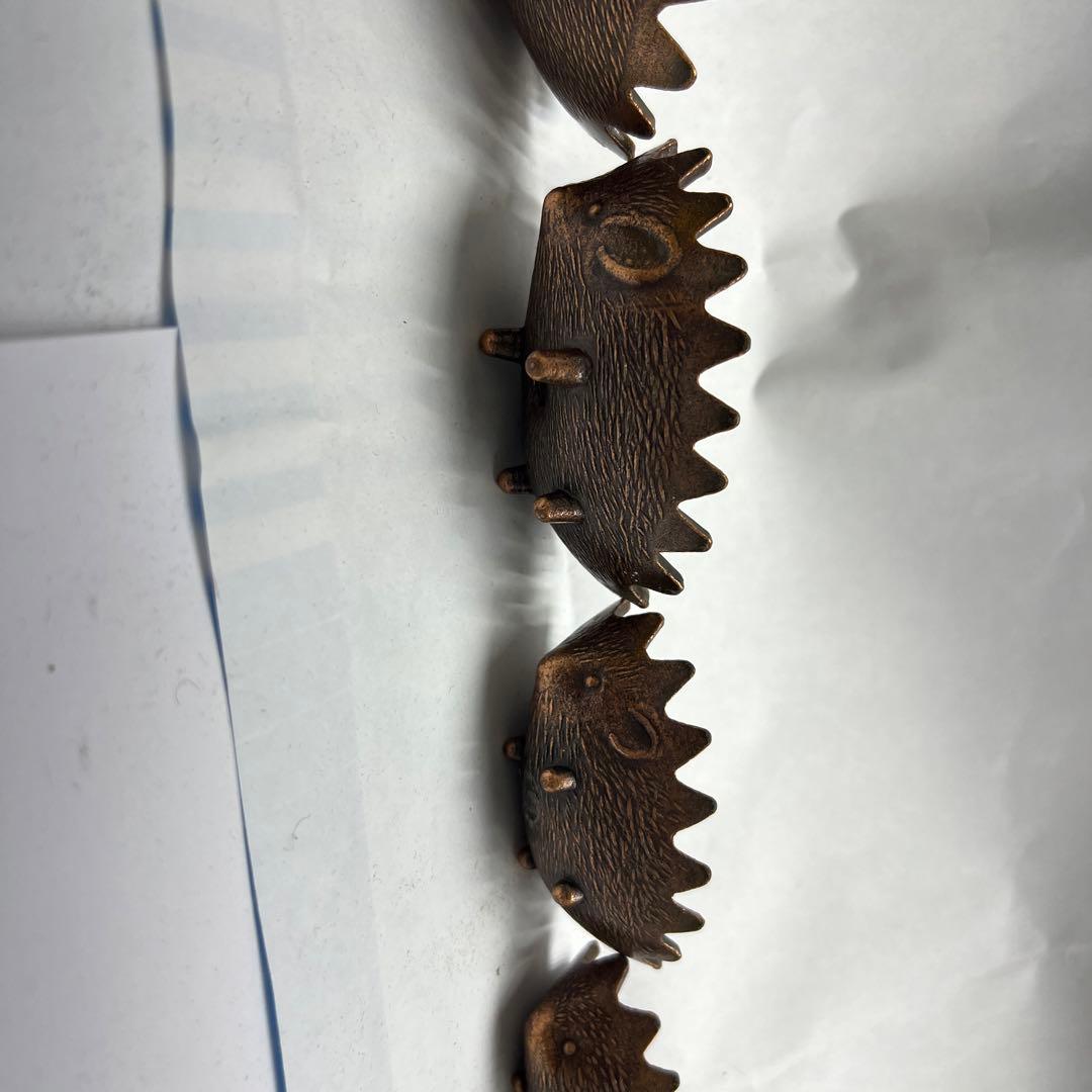 ギリシャ製 真鍮製　ハリネズミ 灰皿 アッシュトレイ アンティーク ６個セット