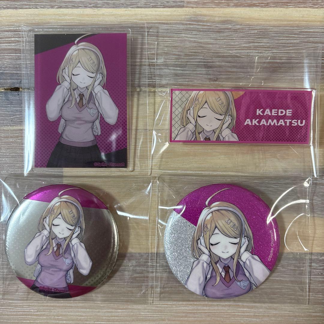 赤松楓 タワレコ ダンガンロンパ 缶バッジ ネームプレート アクリル