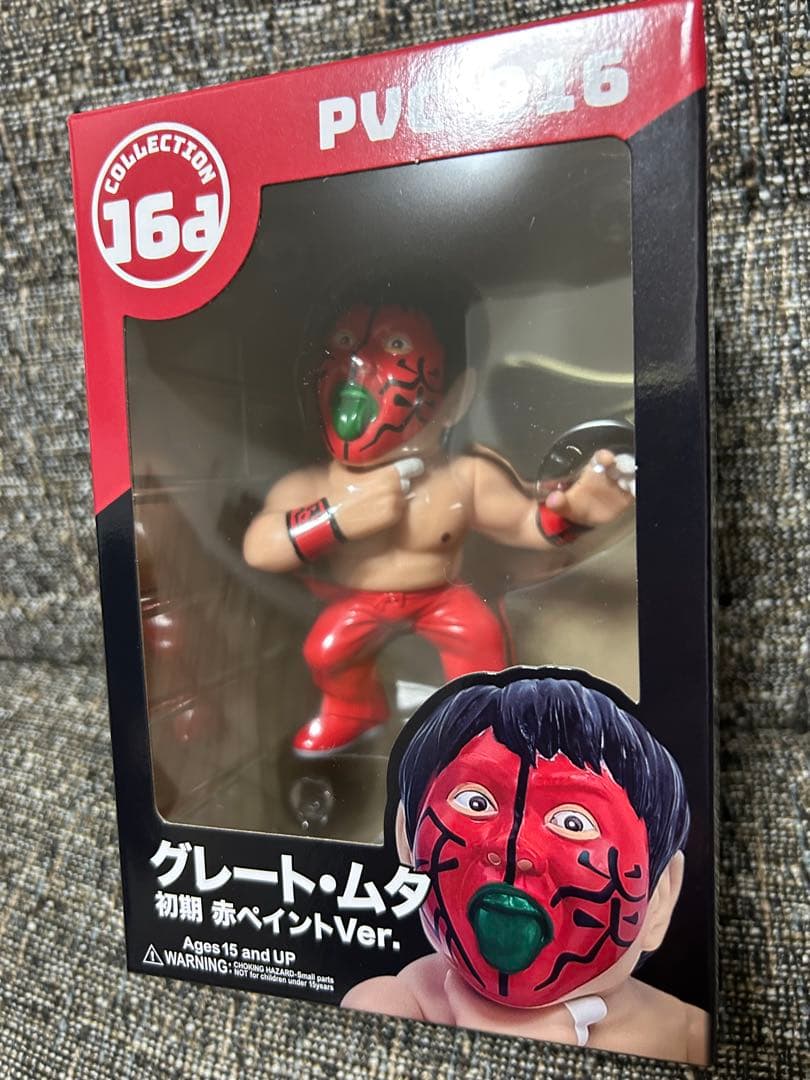 16dソフビコレクション★グレート・ムタ 初期 赤ペイント 武藤敬司 ジュウロク