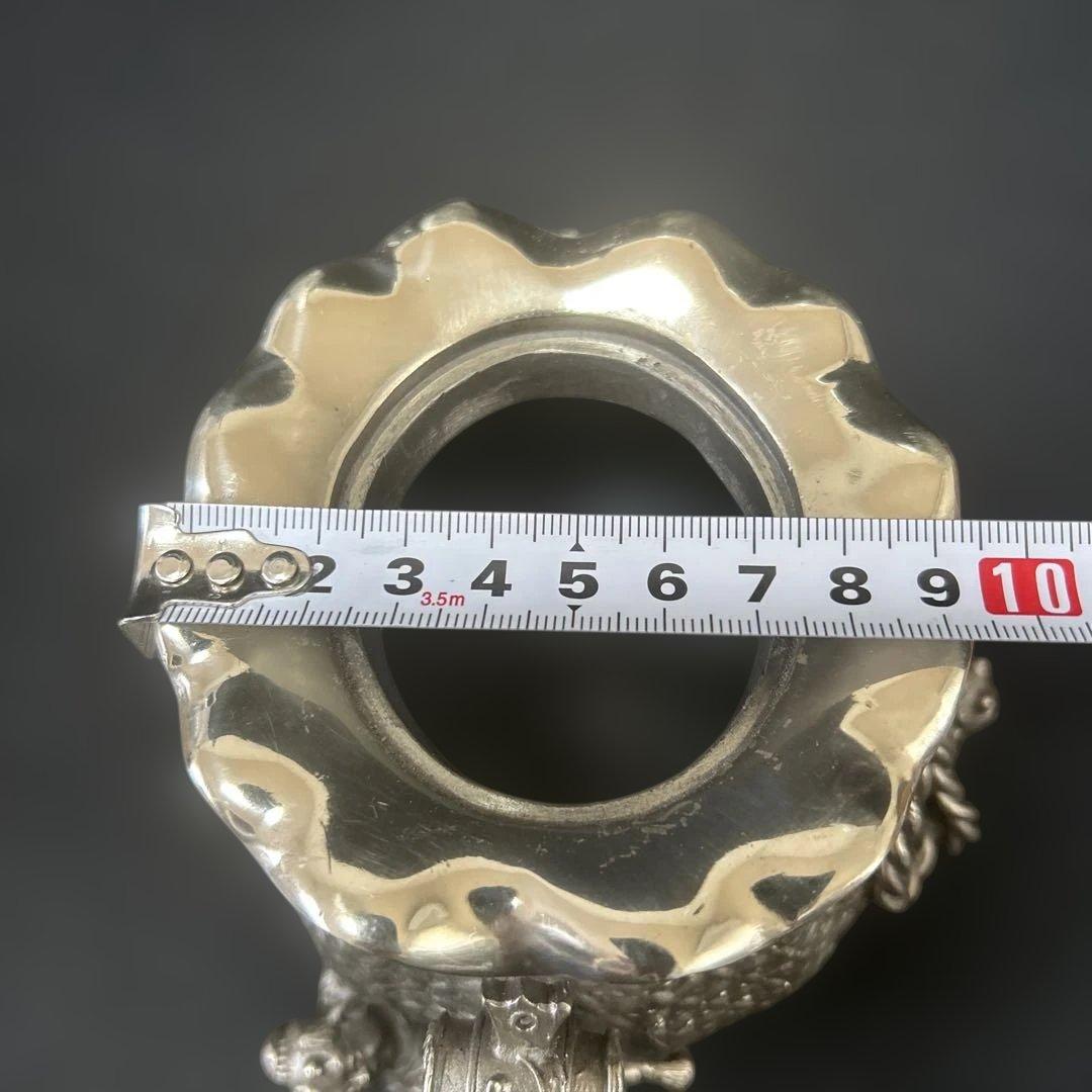 ・伝統工芸　高岡銅器　洋銀　香炉　須賀月芳　砂金袋　置物　インテリア　香道具