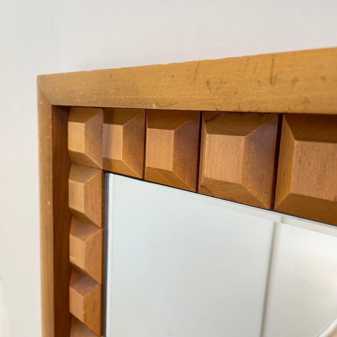 ビンテージ ウォールミラー 木枠ミラー 鏡 壁掛け アンティーク レトロ