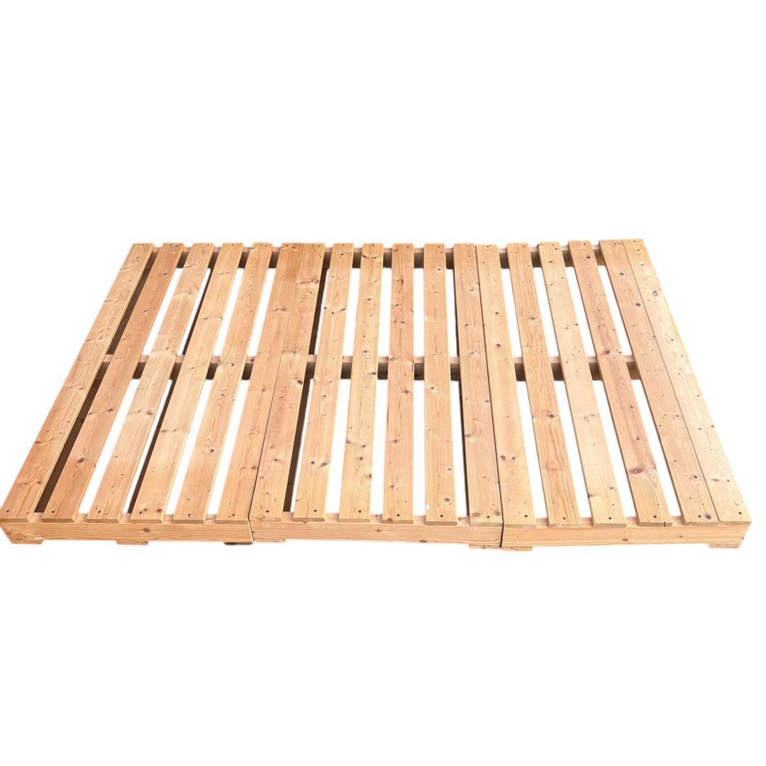 要相談 近畿限定配送 パレットベッド ベッドフレーム 天然木 ダブルサイズ 3枚