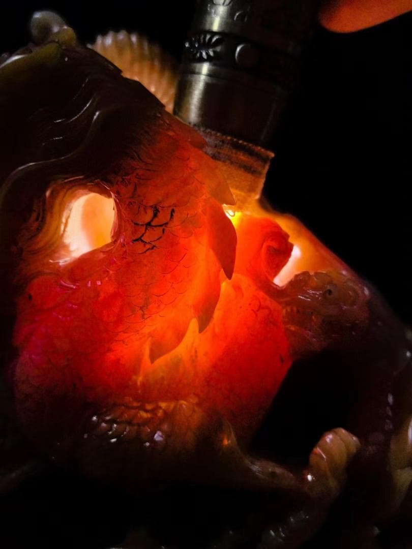 中国古美術・九五之尊の印鑑・寿山石水晶金糸田黄印章・純手彫り・風水