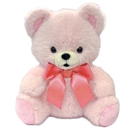 ポポリボンクマのぬいぐるみ３体セット（ブラウン・ベージュ・ピンク）