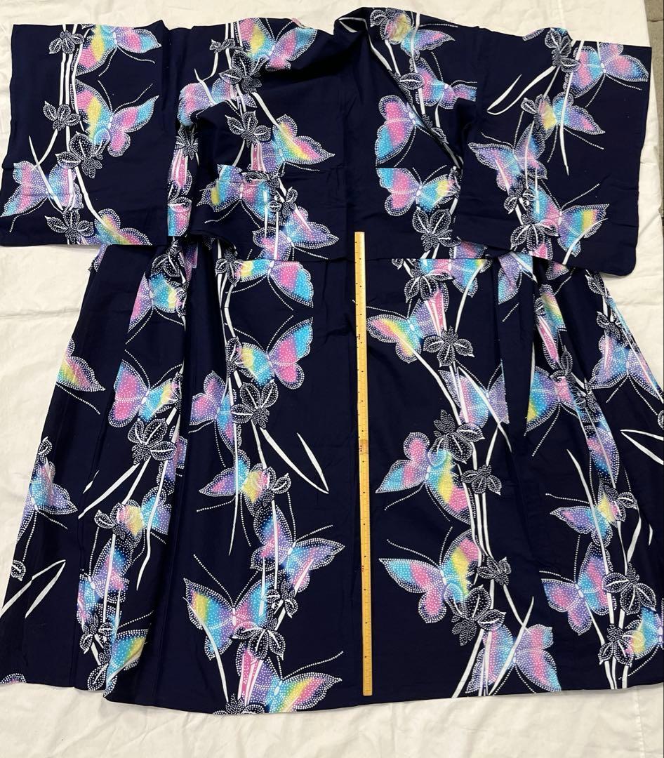 7 4 綿 絞り柄 浴衣 リメイク用