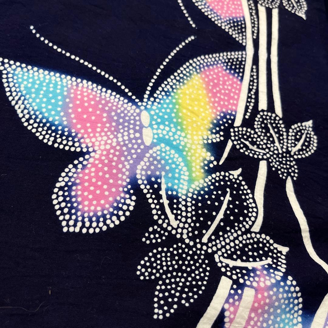 7 4 綿 絞り柄 浴衣 リメイク用