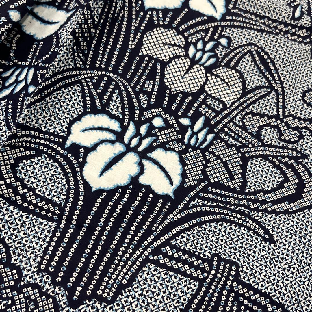 7 4 綿 絞り柄 浴衣 リメイク用