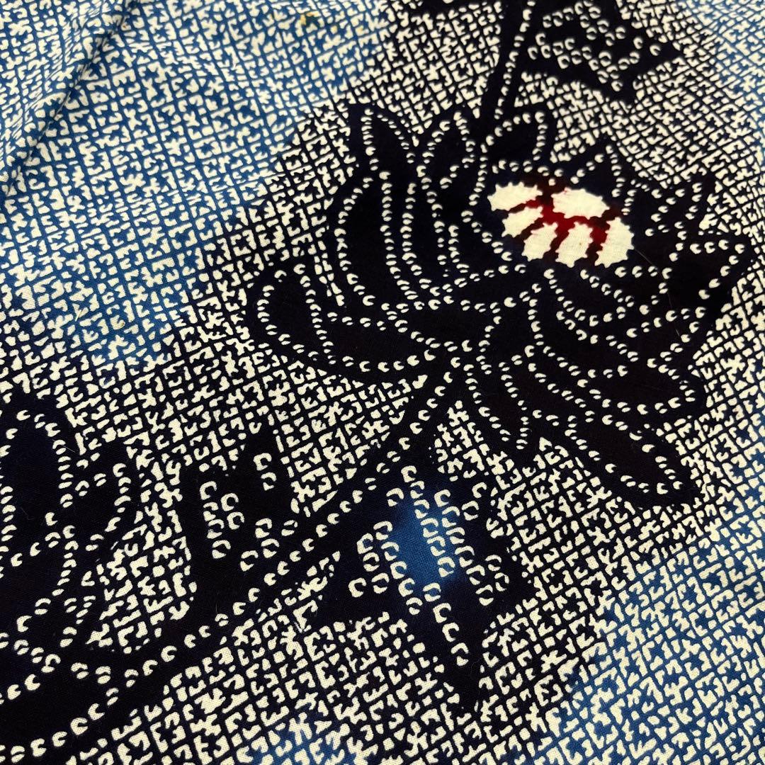 7 4 綿 絞り柄 浴衣 リメイク用