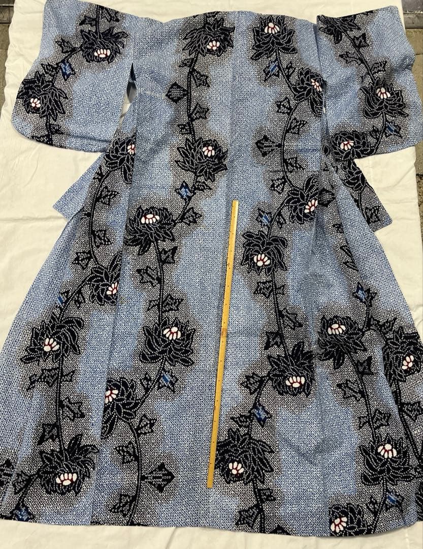 7 4 綿 絞り柄 浴衣 リメイク用