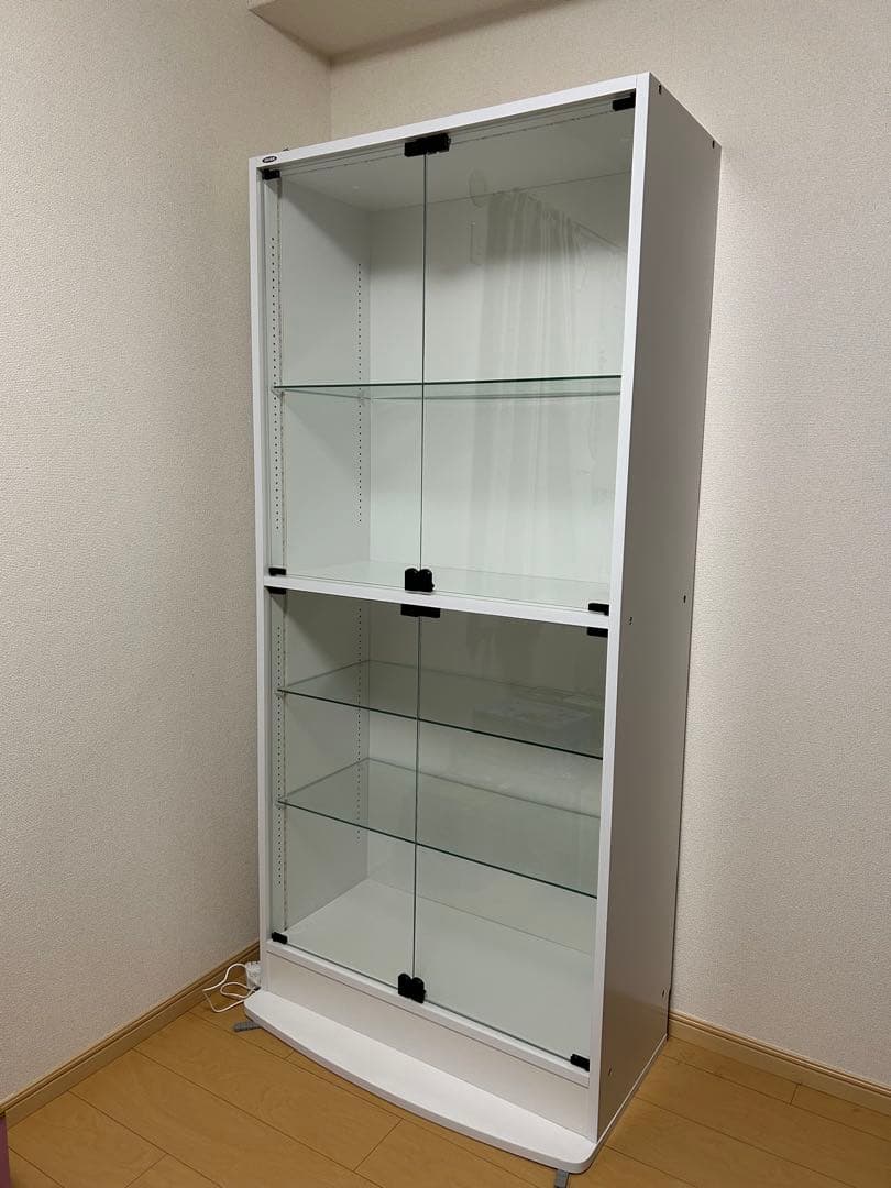 JAJAN コレクションケース　開き戸ワイドハイタイプ　ホワイト