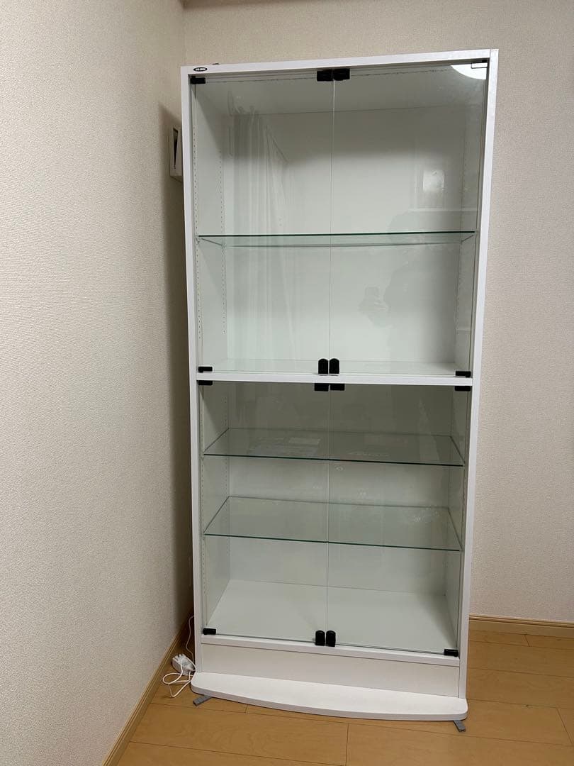 JAJAN コレクションケース　開き戸ワイドハイタイプ　ホワイト