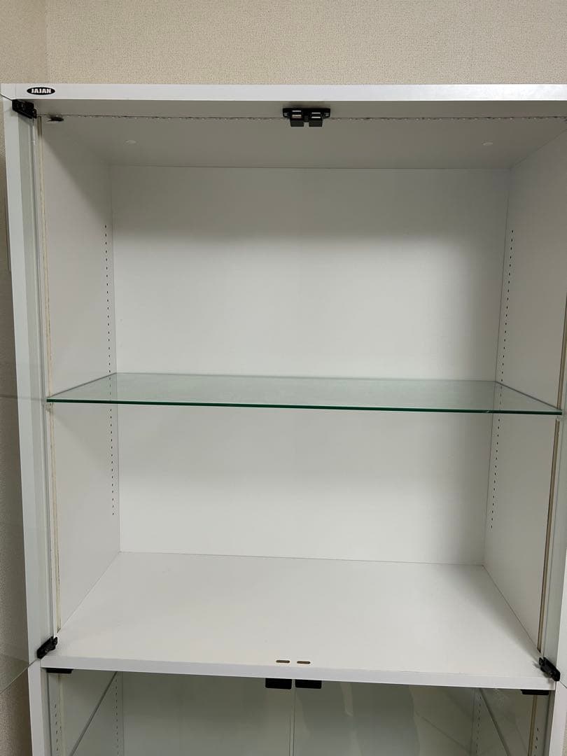 JAJAN コレクションケース　開き戸ワイドハイタイプ　ホワイト
