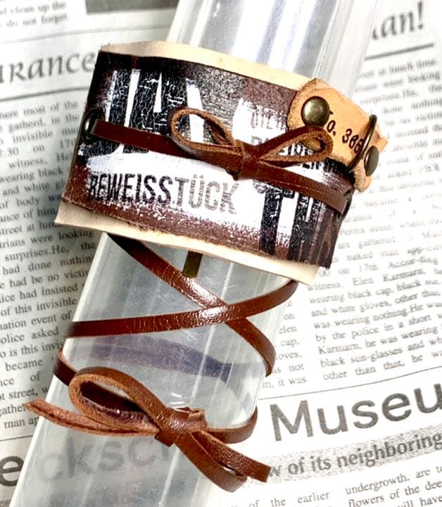 展示品♪ハンドメイド♪ レザーリボン付き3ウェイポニーフック＊｜展示品