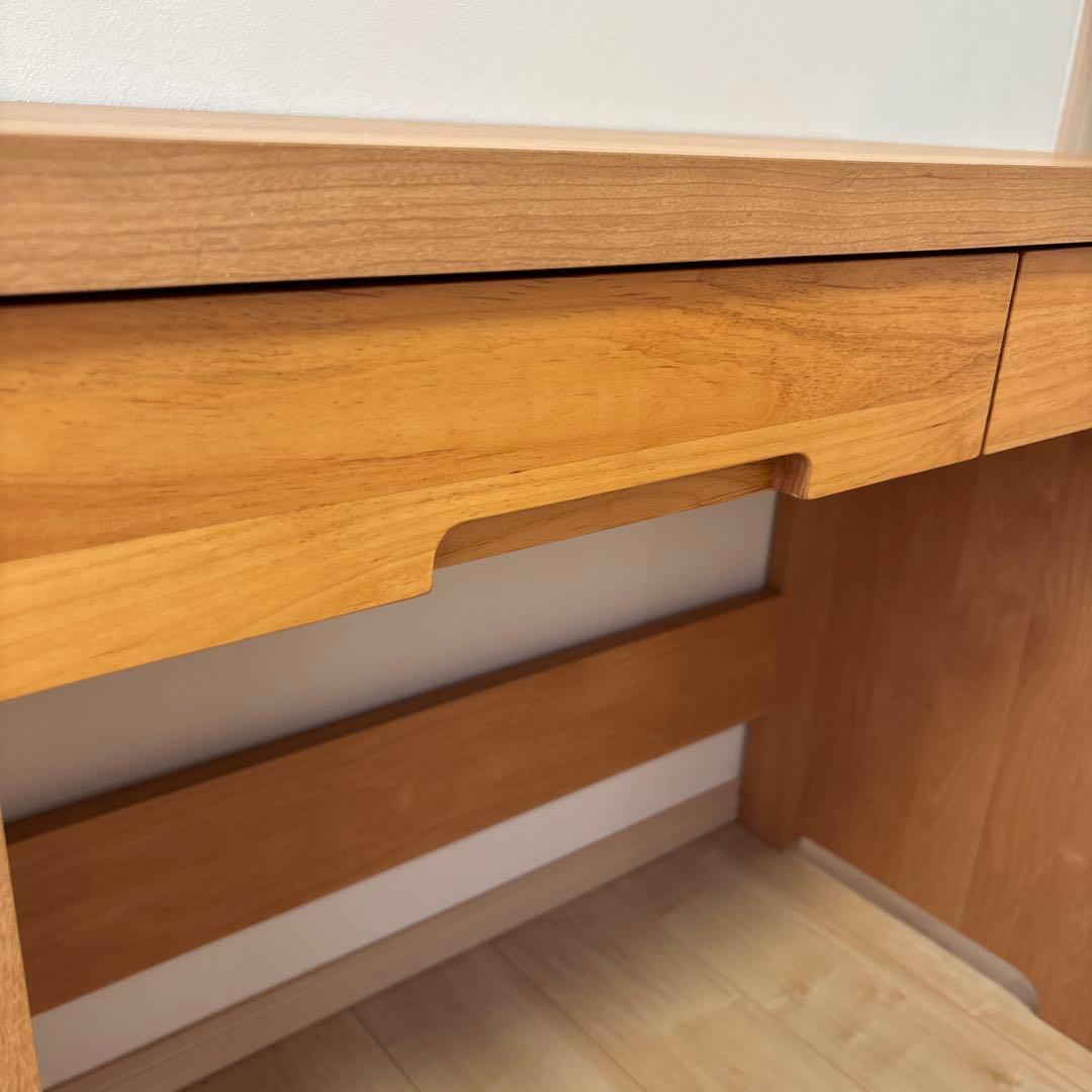 木製リビングデスク学習デスク　ベルメゾン アルダー材 幅90cm 堀田木工所