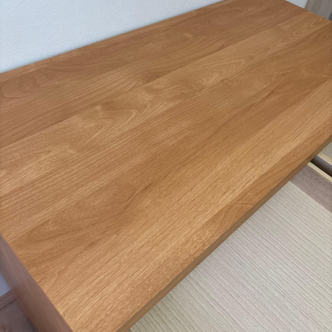 木製リビングデスク学習デスク　ベルメゾン アルダー材 幅90cm 堀田木工所