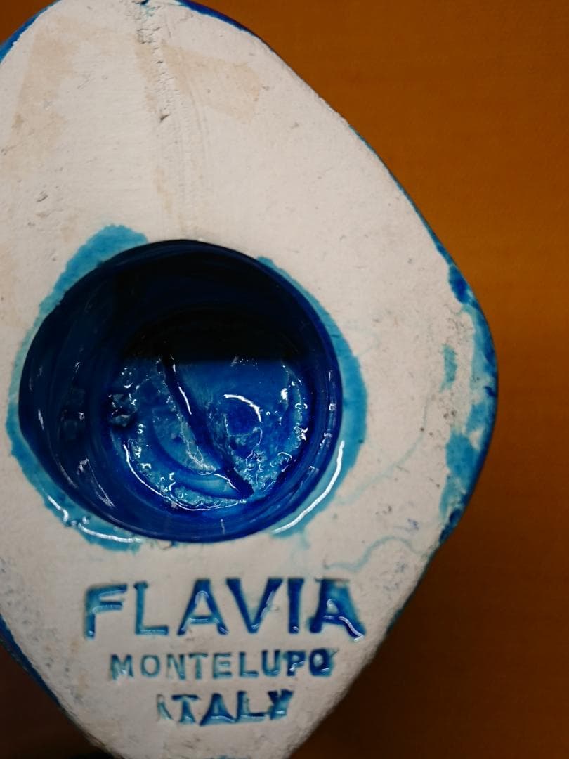 【美品】フクロウ　陶器　イタリア　置物　インテリア　工芸品　美術品　A1035