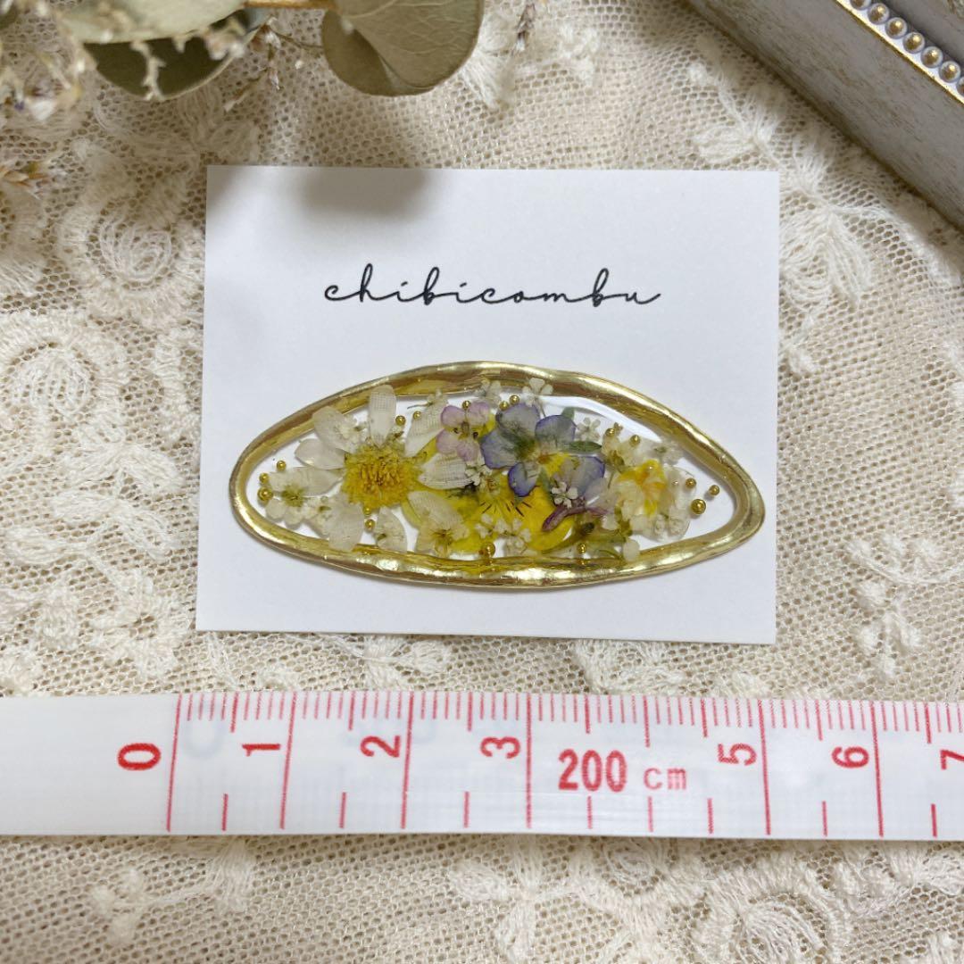 ハンドメイド レジン お花　ヘアゴム　ポニーフック　ブローチ　no.223