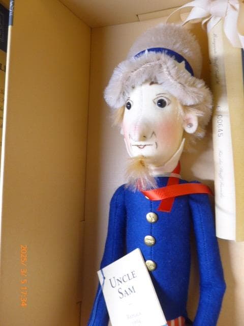 シュタイフのフェルトドール 世界限定1000体の復刻 アンクルサムです