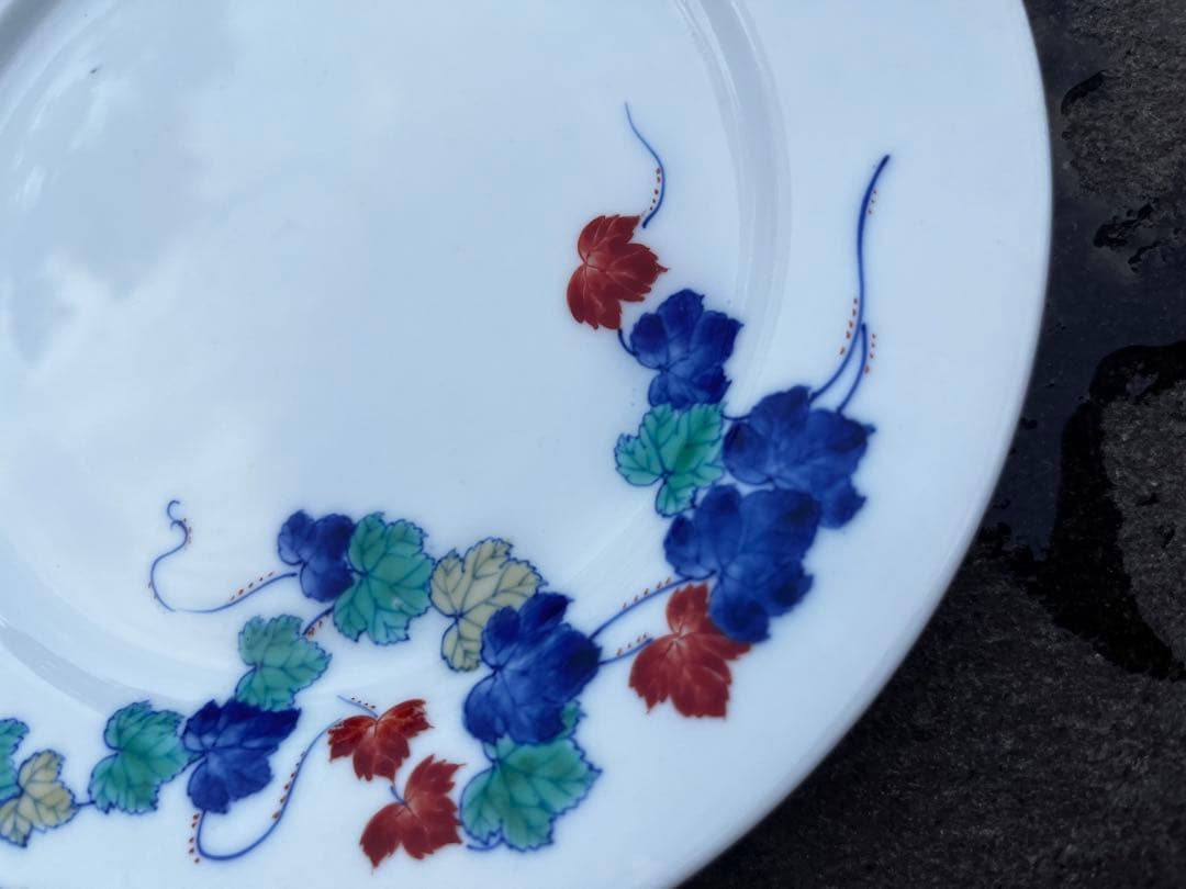 希少　香蘭社　有田焼　パン皿　20cm 4枚セット　アンティーク