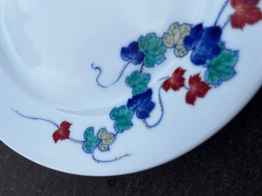 希少　香蘭社　有田焼　パン皿　20cm 4枚セット　アンティーク