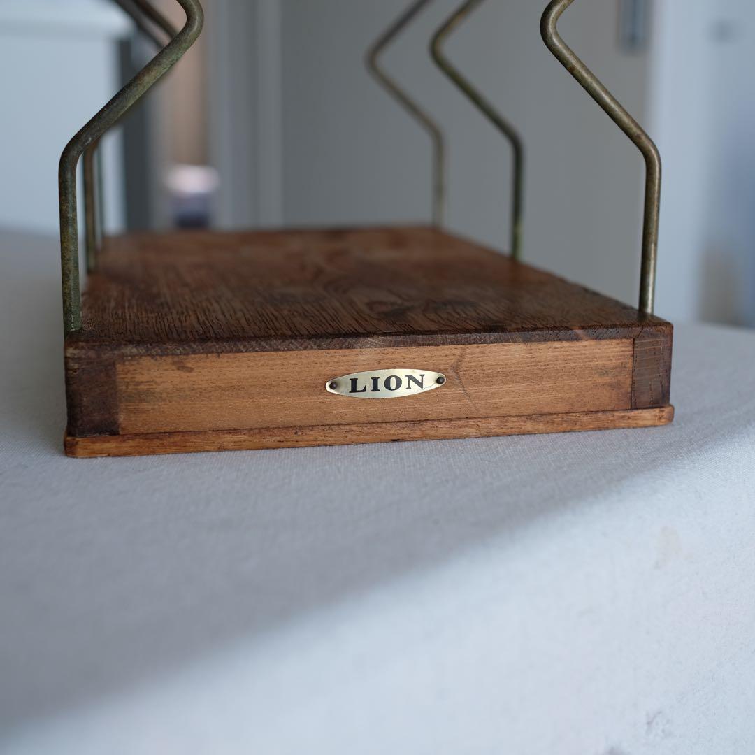 昭和前期 日本古道具 可動式ブックスタンド オーク材 台座付き 分解調整可