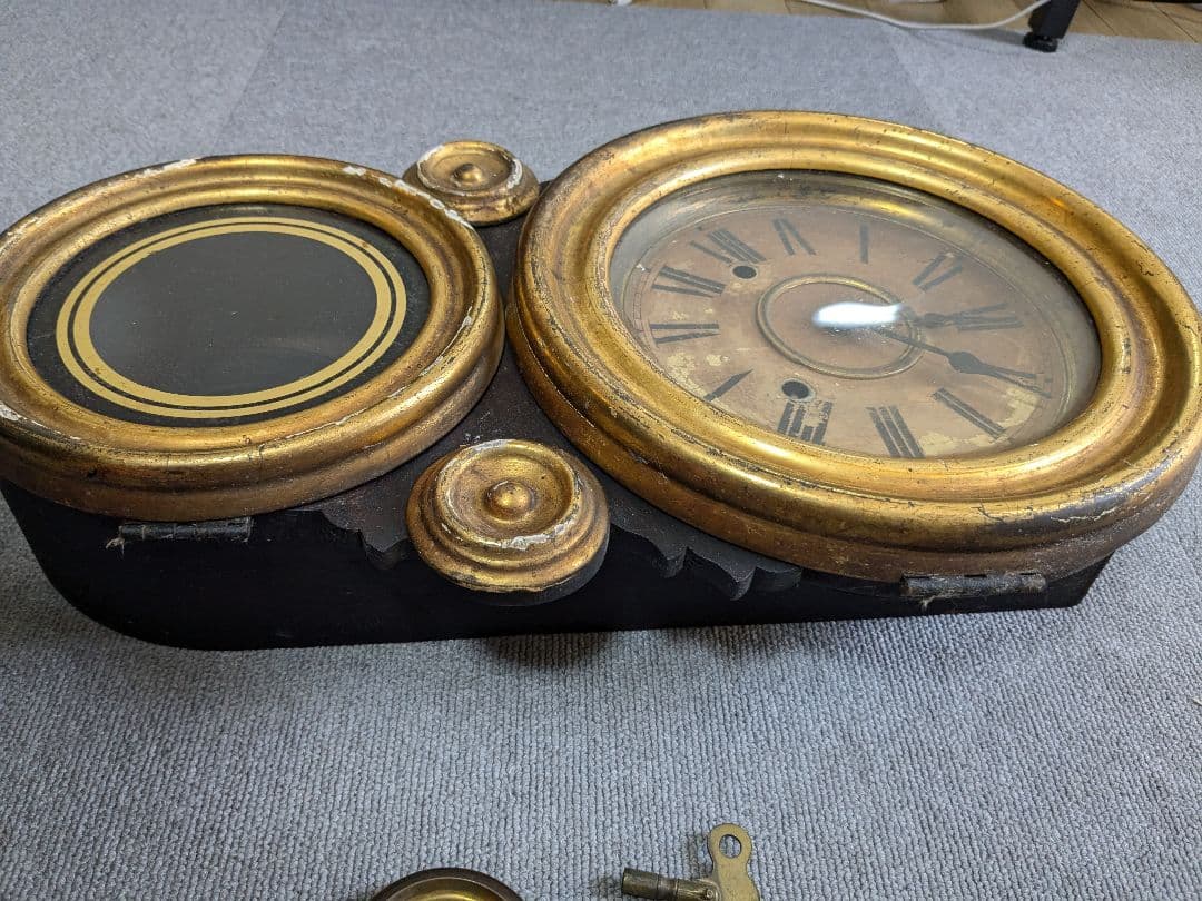 【ジャンク品】 イングラハム だるま時計 古時計 アンティーク ヴィンテージ