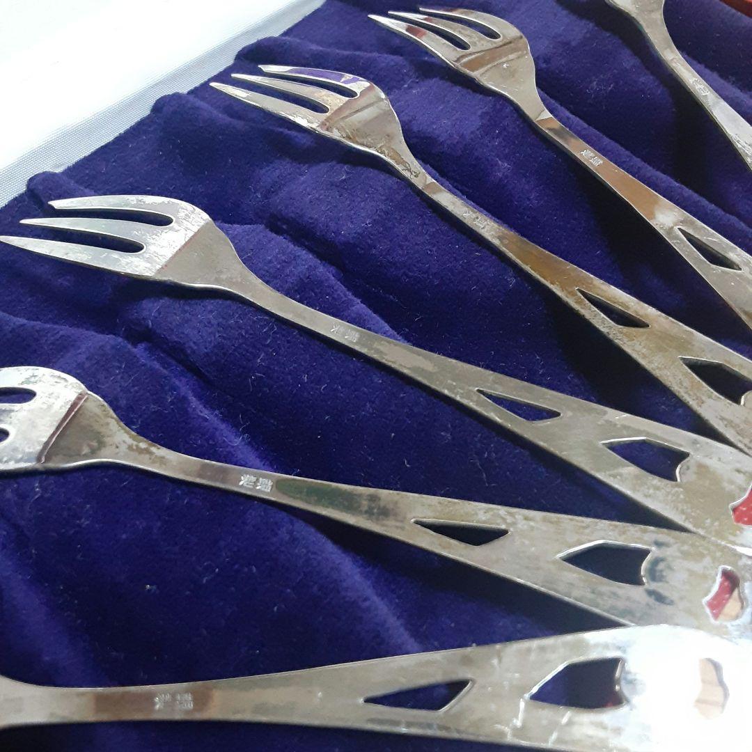 銀製　透かし　松竹梅　フォーク6本