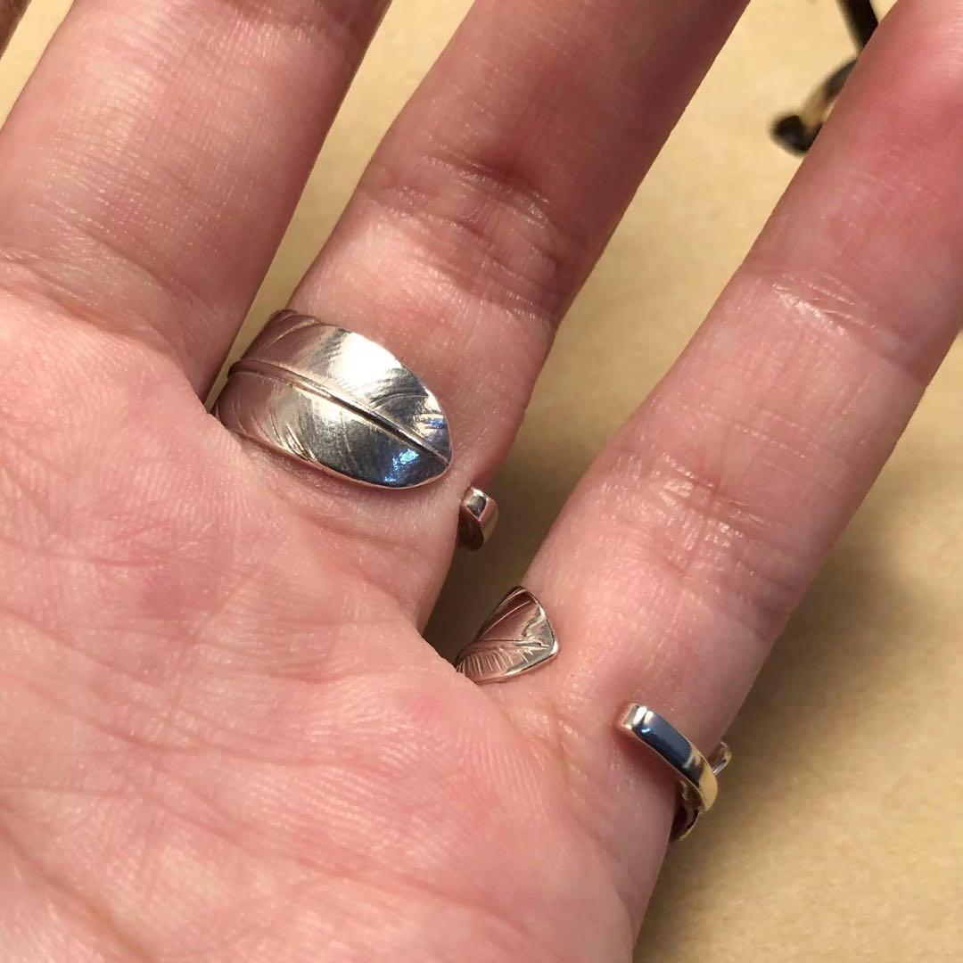 S925 フェザーリング フリーサイズ 上金 - メルカリ