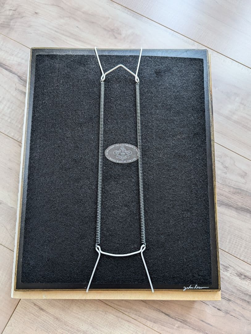 ジョンデリアン　デコパージュ　ガラスプレート　ハンガー付き