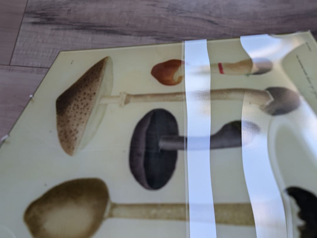 ジョンデリアン　デコパージュ　ガラスプレート　ハンガー付き