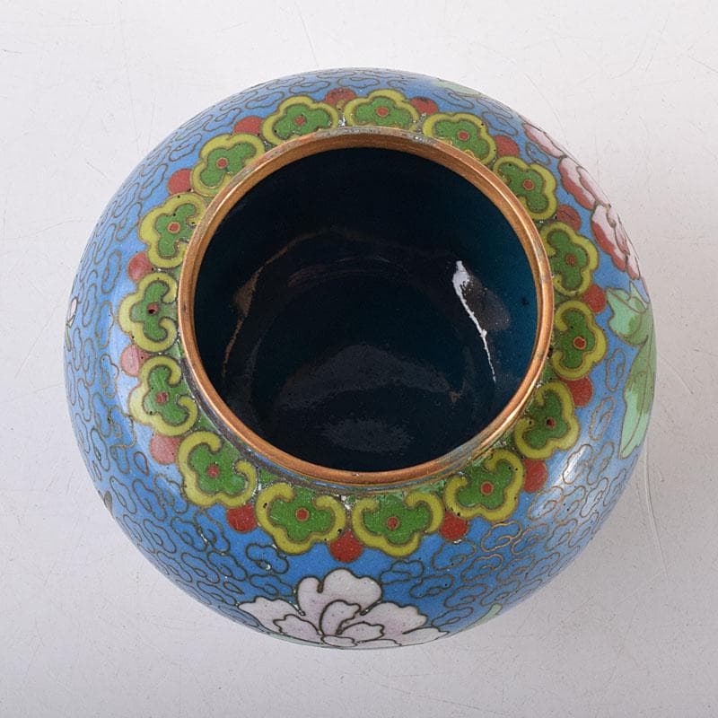 中国 古七宝琺瑯彩 花文 蓋爐 香炉 煎茶碗 3点まとめて V R8616 - メルカリ