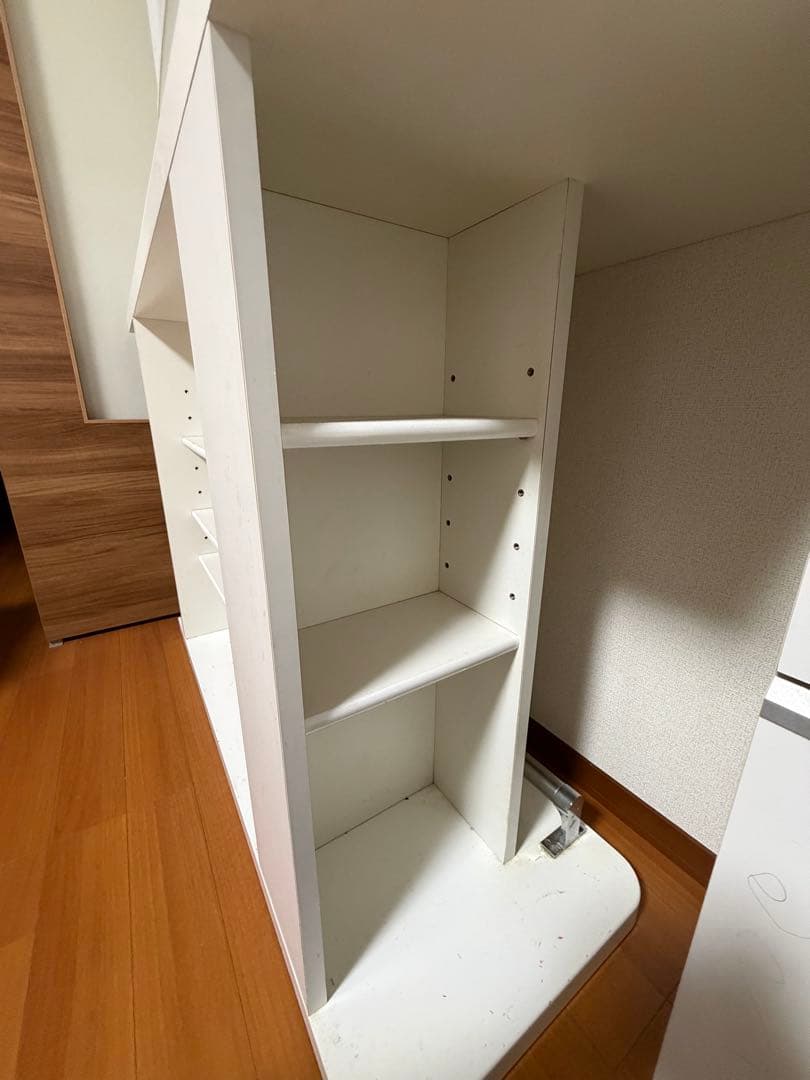 【最終価格】ニトリ　ホワイトカウンターテーブル 収納棚付き 135cm