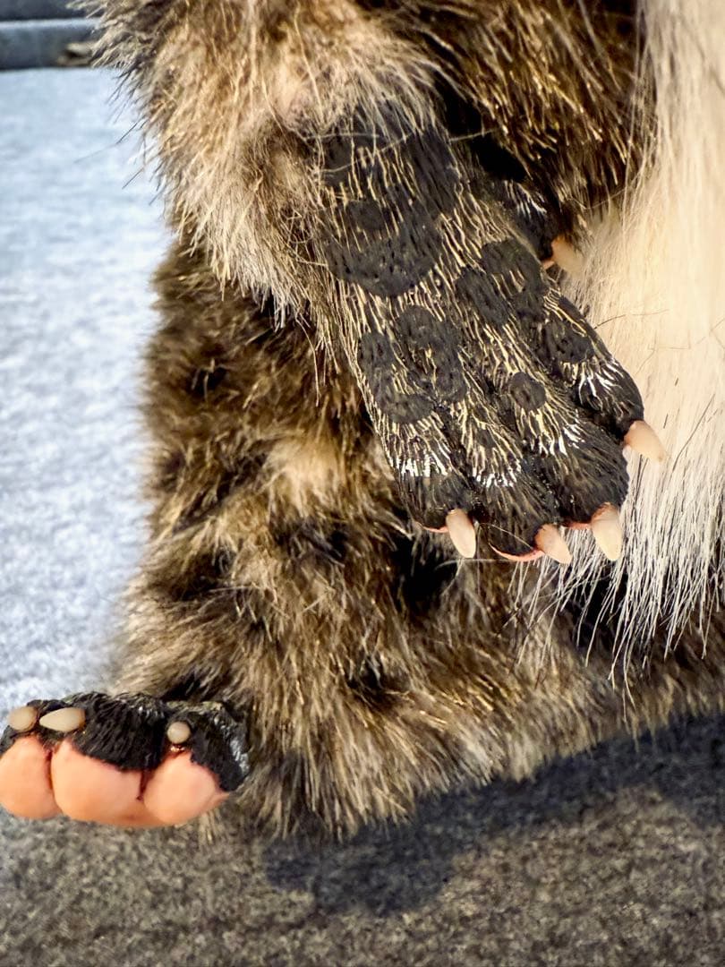 アートドール ハンドメイド 幻獣 海外作家 稲荷キツネ 山猫柄 ぬいぐるみ 人形