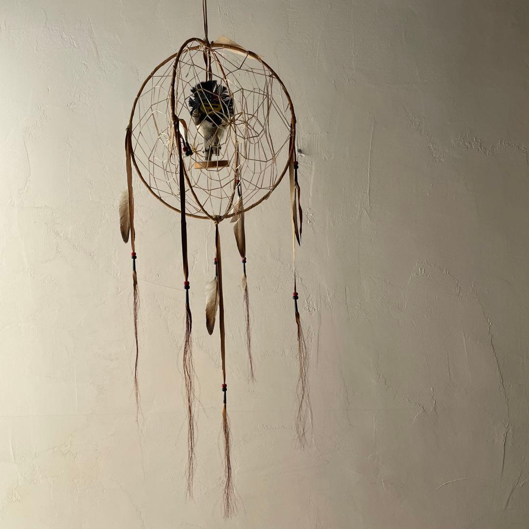 ネイティブアメリカン　ホピ族　カチナドール　サンフェイス　ドリームキャッチャー