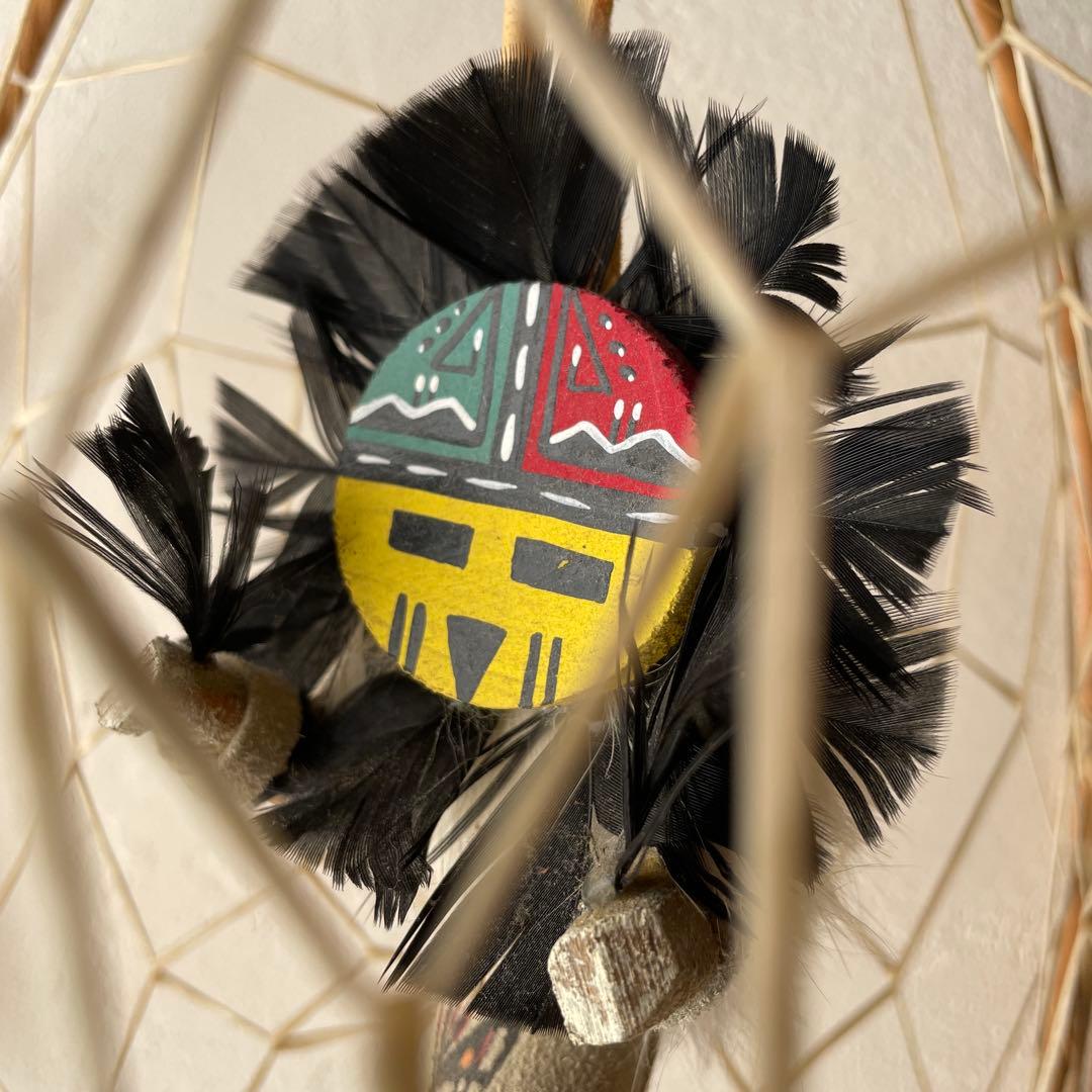ネイティブアメリカン　ホピ族　カチナドール　サンフェイス　ドリームキャッチャー
