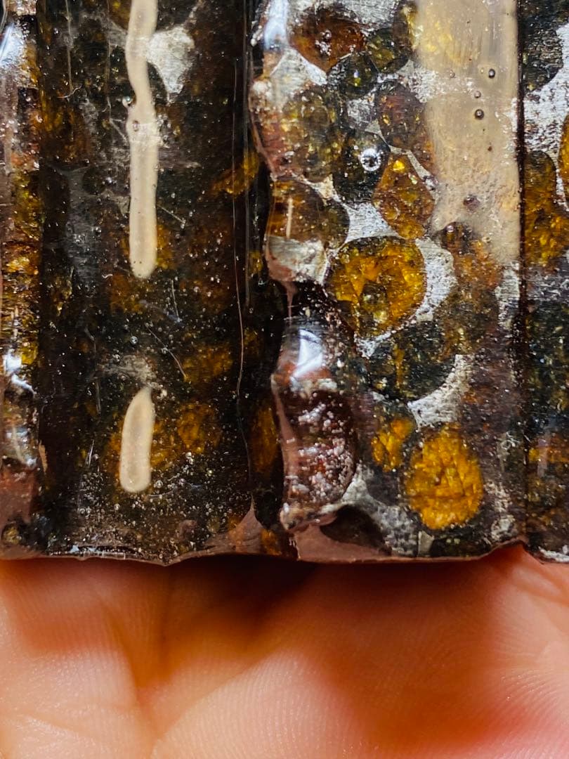 パラサイト隕石 258g 隕石 石鉄隕石 筆立て セリコ隕石 隕石原石